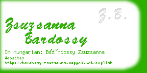 zsuzsanna bardossy business card